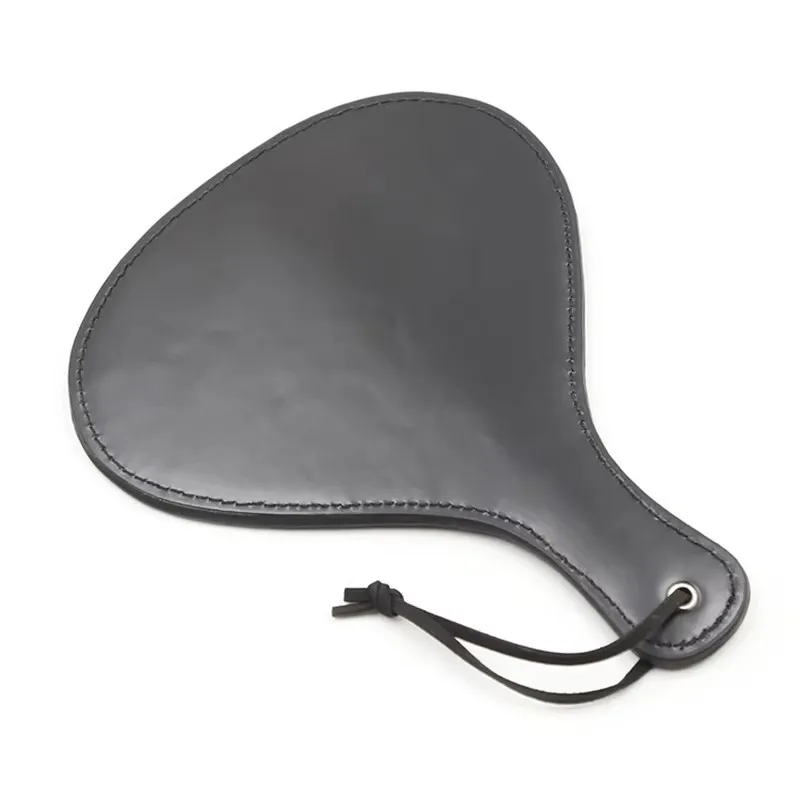 

23CM Round Black PU Leather Spank，Horse Whip Flog Spank Paddle for Horse Training Crop Equestrian Riding Bat