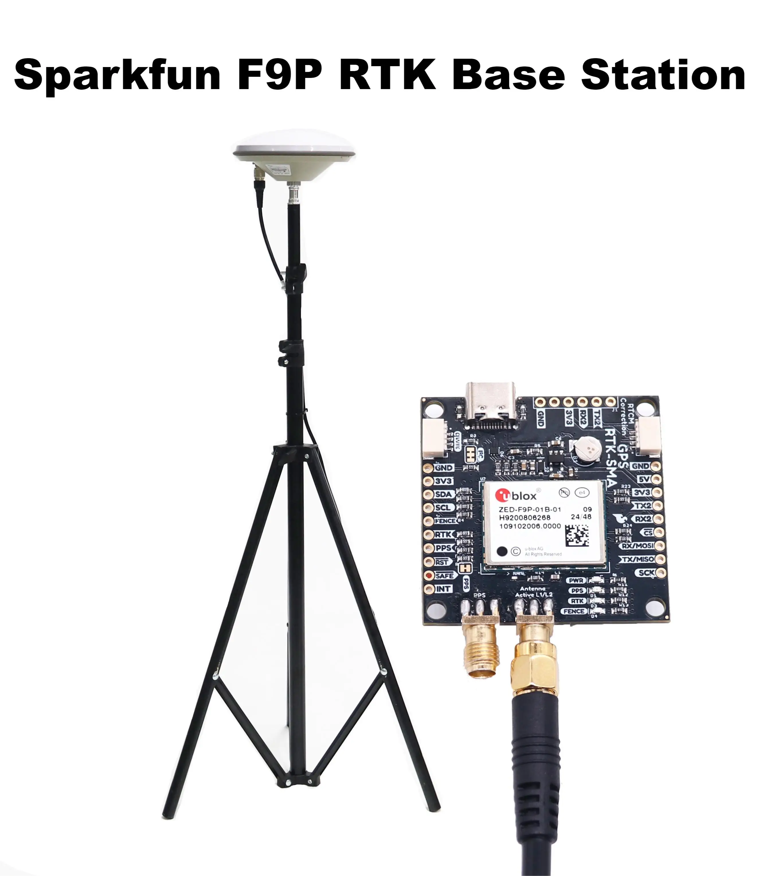

Rctosky SparkFun GPS RTK2 Board ZED F9P Qwiic High-Precision UAV GNSS Series Ardupilot Pixhawk PX4 FPV AutoPilot flight control