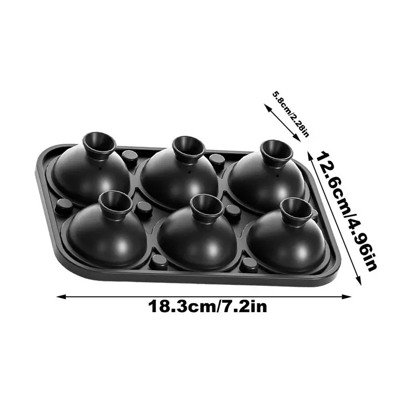 Round Silicone Ice Molds Round Ice Mold Reusable Ice Cube Tray Food-Grade Ice Ball Maker Easy Release With Funnel Wine Tools For images - 6