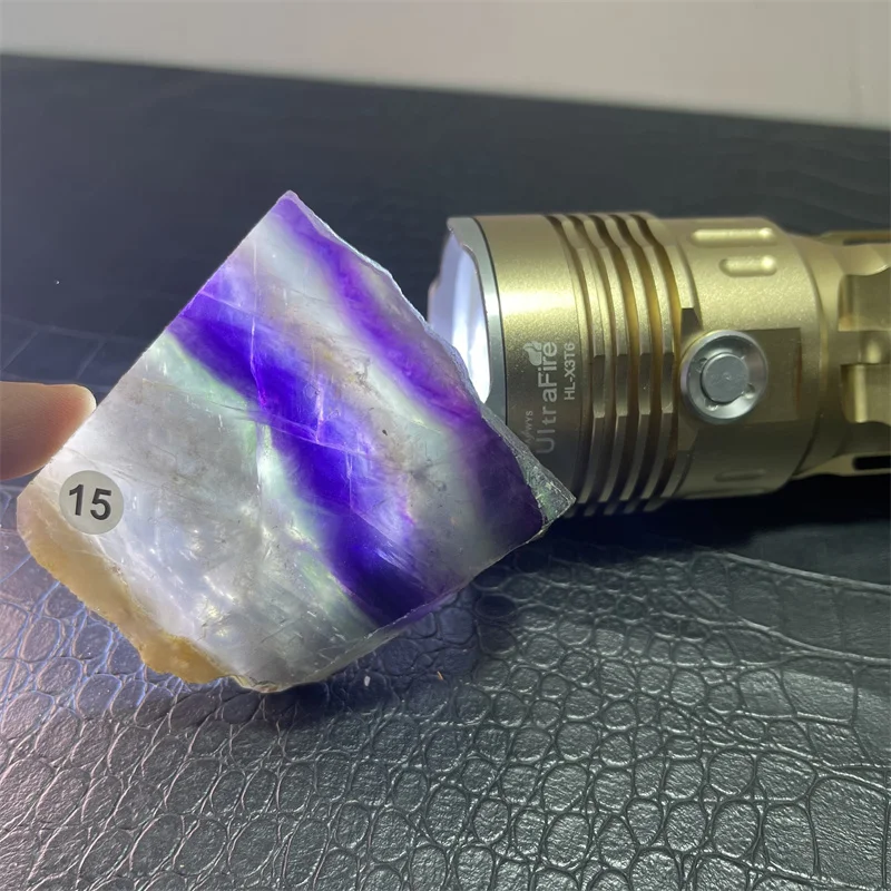 Crystal Natural Fluorite Slab Slice Quartz Point Free Form Reiki Geode Beauty Home Decoration Healing Minerals + Stand
