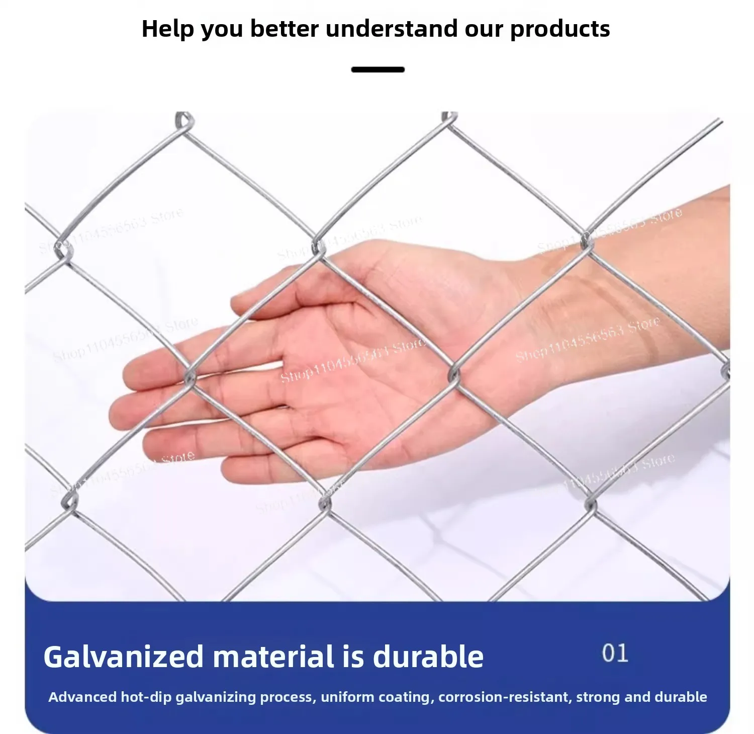 Hot Dip Galvanized Rust Proof Wire Mesh Fence for Farm Animal Enclosure Garden Protection