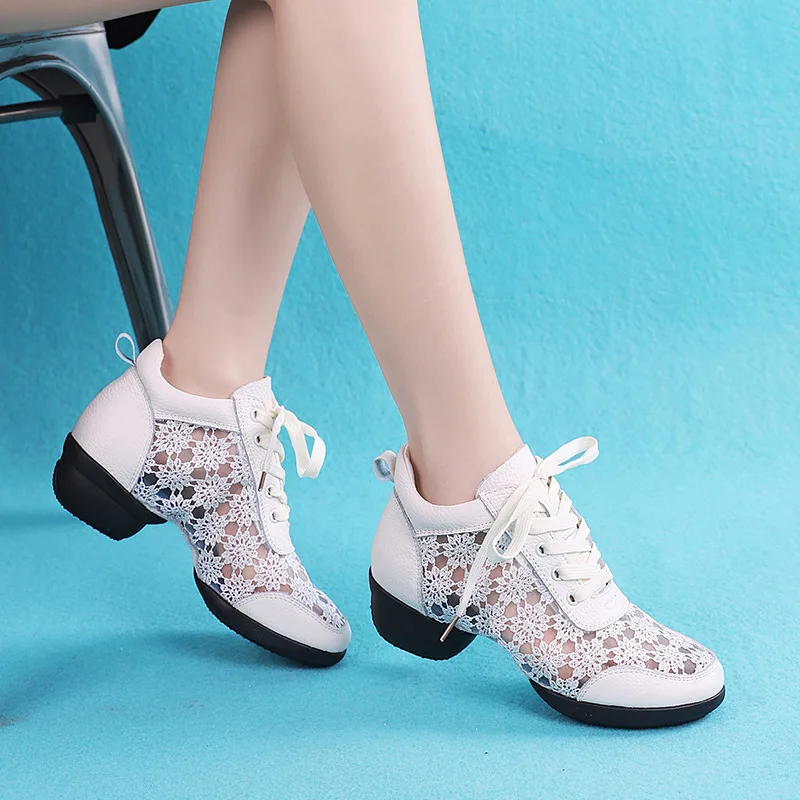 

Large Size Women's Dance Shoes Soft Outsole Woman Breath Jazz Hip Hop Shoes Sports Sneakers Ladies Girl Modern Jazz Dancing