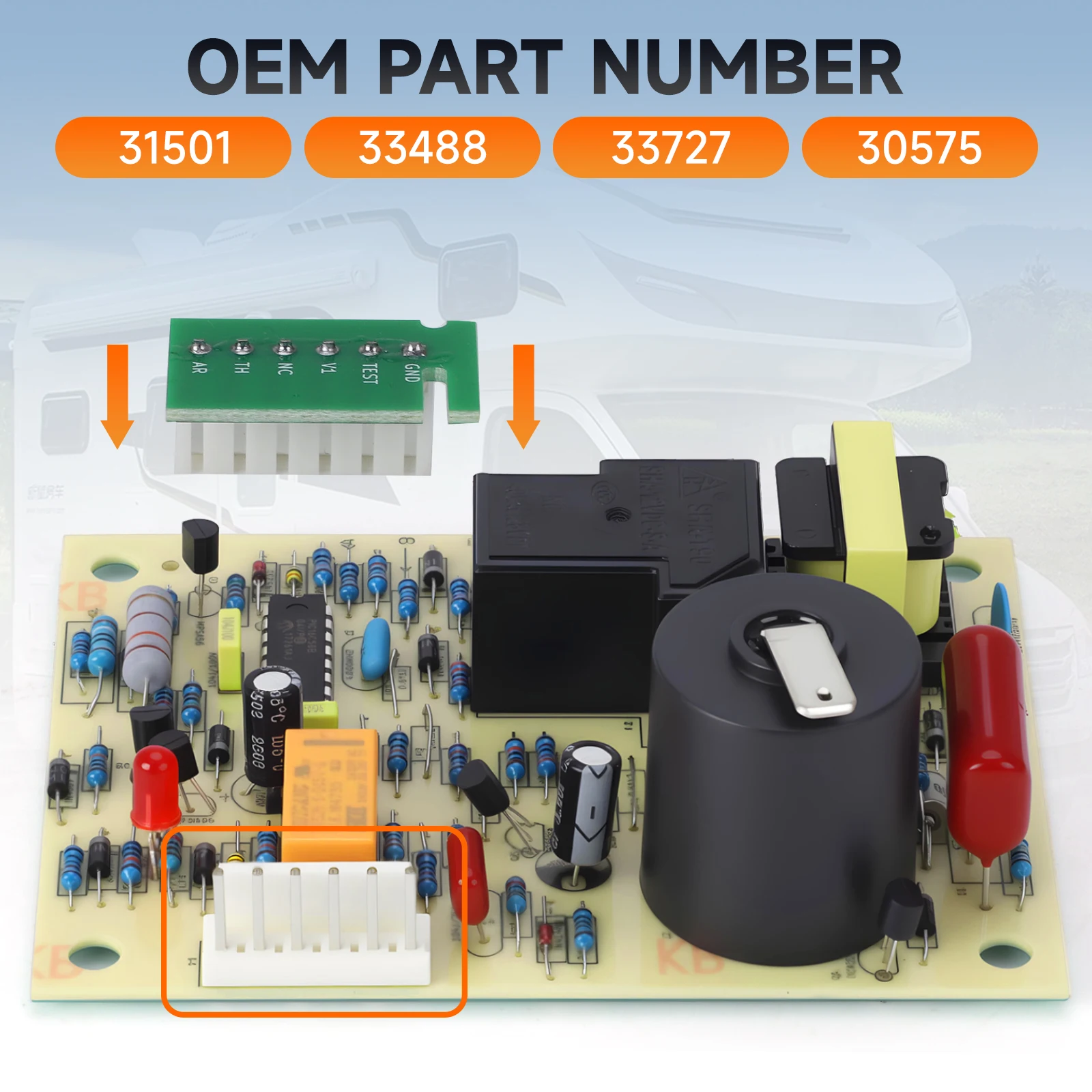 RV فرن الغاز لوحة تحكم دائرة الإشعال لنماذج أفران اللهب المائية المحلية Atwood FA 72D 76D 79D OE 31501 33488 33727