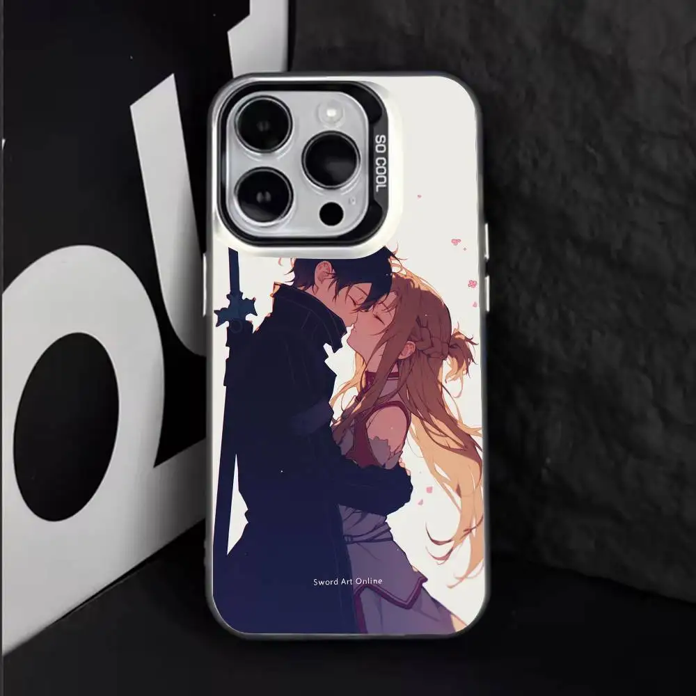 Чехол для телефона Y-Yuuki Anime A-Asuna для iPhone17,16,15,14,13,12,11 Plus, Pro Max, белый матовый противоударный чехол