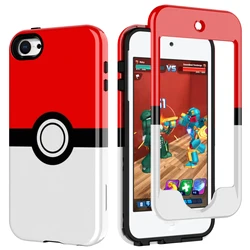 Shockproof  TPU Case Back Cover For Apple IPod Touch 5 6 7 Cute Unicorn Pokemo Mario Bros Game Art Double layer Protective Case.