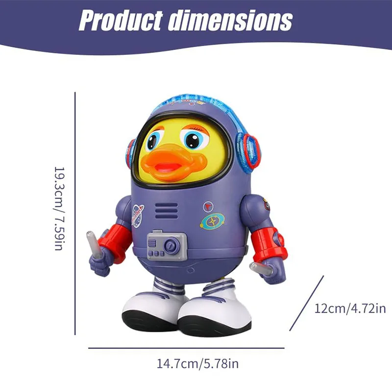 Jouet canard pour bébé, jouet Musical interactif, éléments spatiaux pour nourrissons, cadeaux pour enfants, électrique avec lumières et sons, Robo dansant
