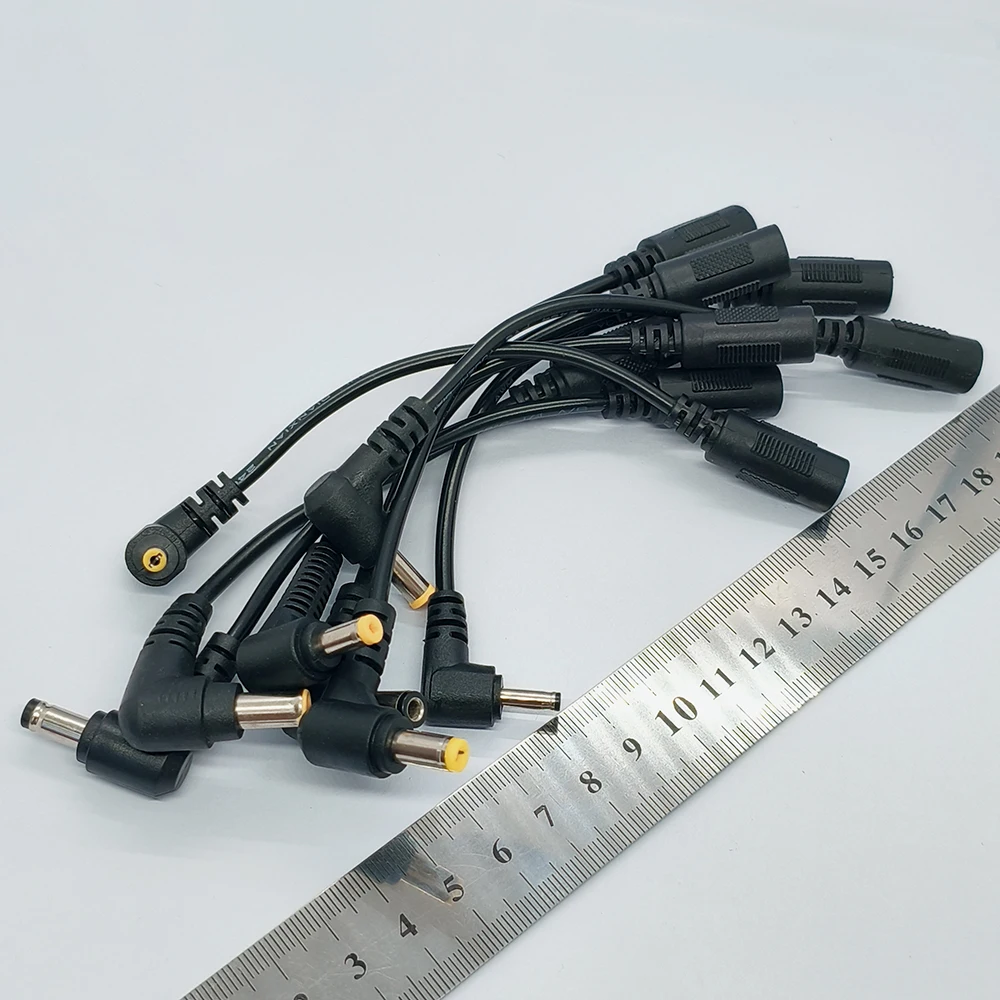 2 Stück DC-Stromadapter-Stecker L-förmig 5.5*2.1/2.5 Buchse auf Stecker Winkelstecker 3.5*1.35 4.0*1.7 4.8*1.7 5.0*3.0 5.5*1.7 6.3*3.0 – Detail 2