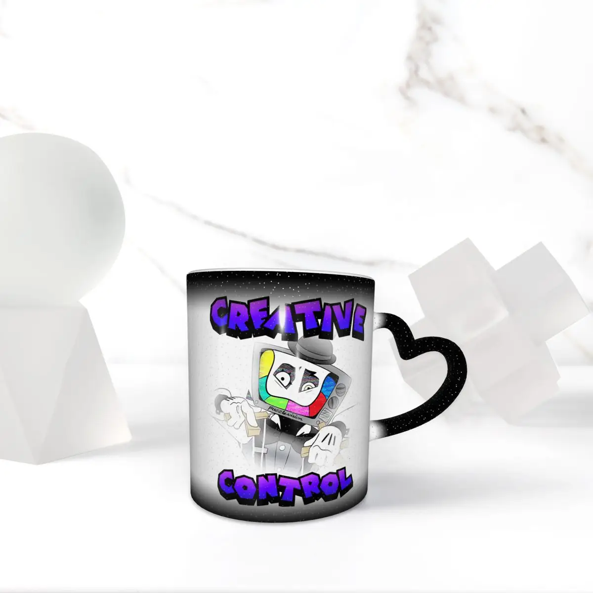 Creative Control (Mr. Puzzles) (Transparent Version) Mug Funny Ceramic Coffee Cups Tea Mugs Milk Cup Drinkware Gifts for Friends