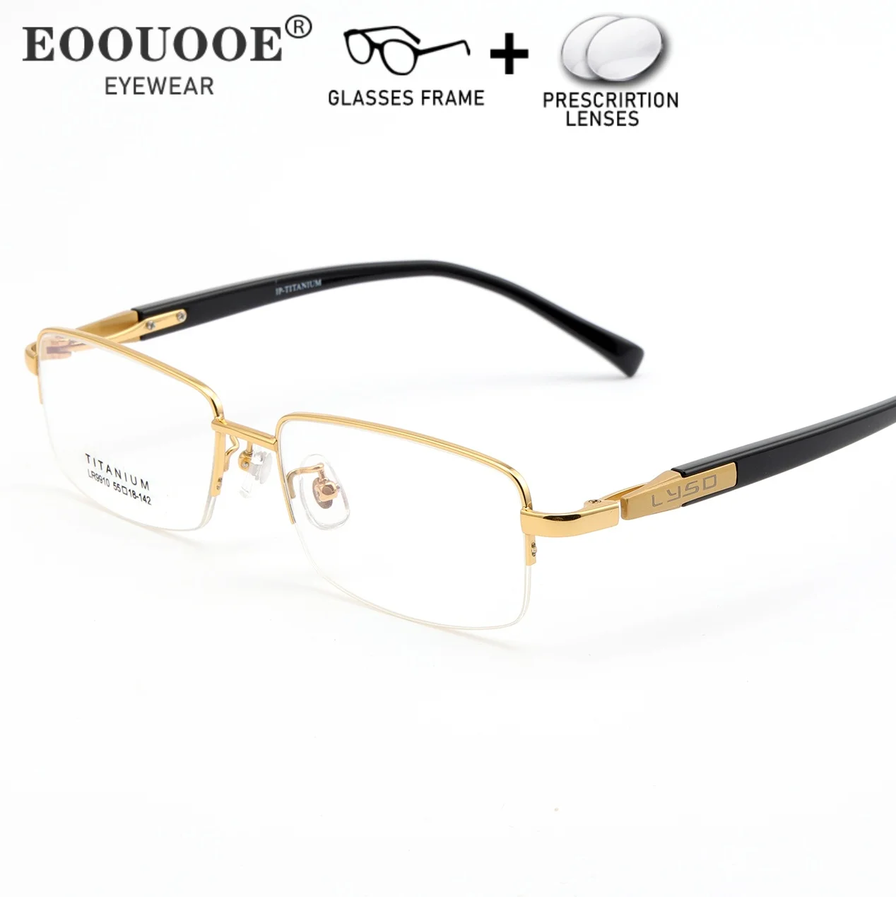 

Men's Prescription Glasses With Lenses Myopia Hyperopia Progressive UV Office Eyewear reading glasses man Titanium Acetate