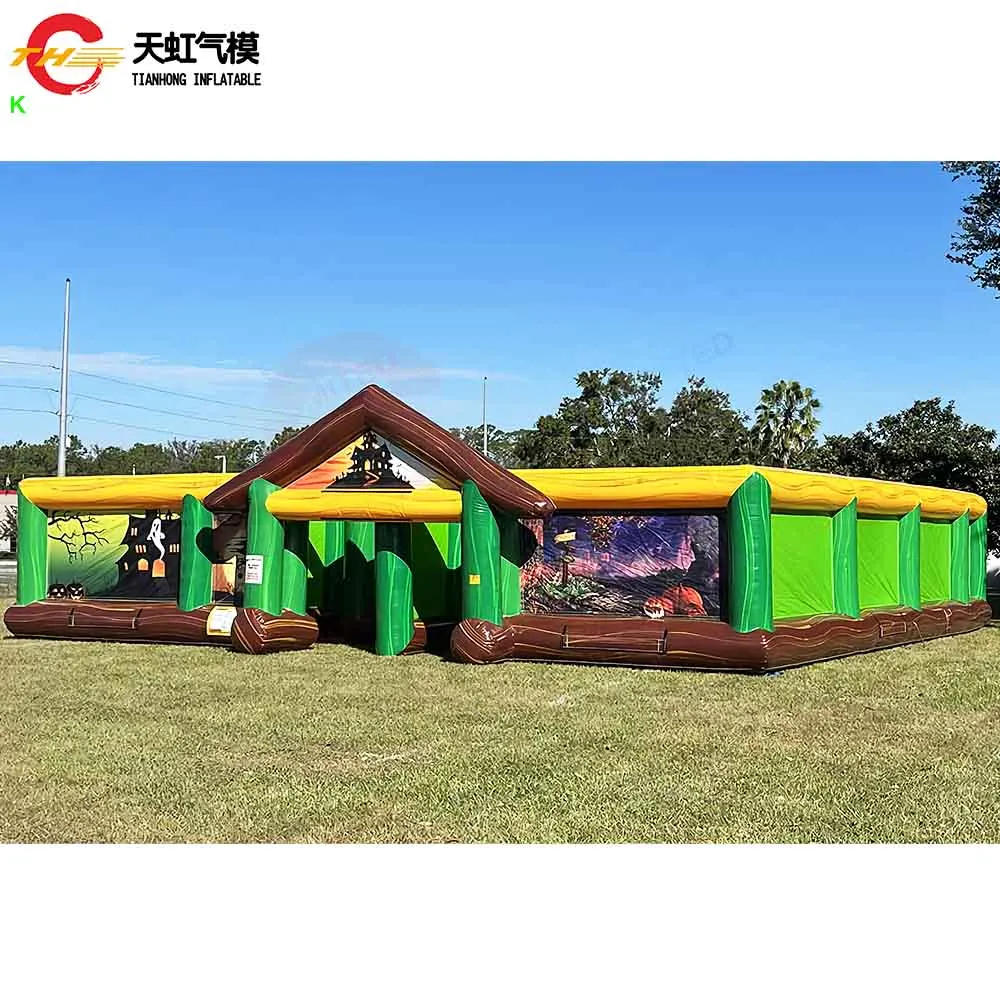 

Sea Ship Outdoor Giant Inflatable Haunted Maze Snow Maze Custom Made PVC Tarpaulin Commercial Inflatable Maze Tag with Blower