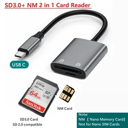 TypeC Nano Memory Card Reader Huawei NM Card Adapter USB-C SD Card Reader for Huawei Nova Honor Data Transfer Speed up to 90MB/S