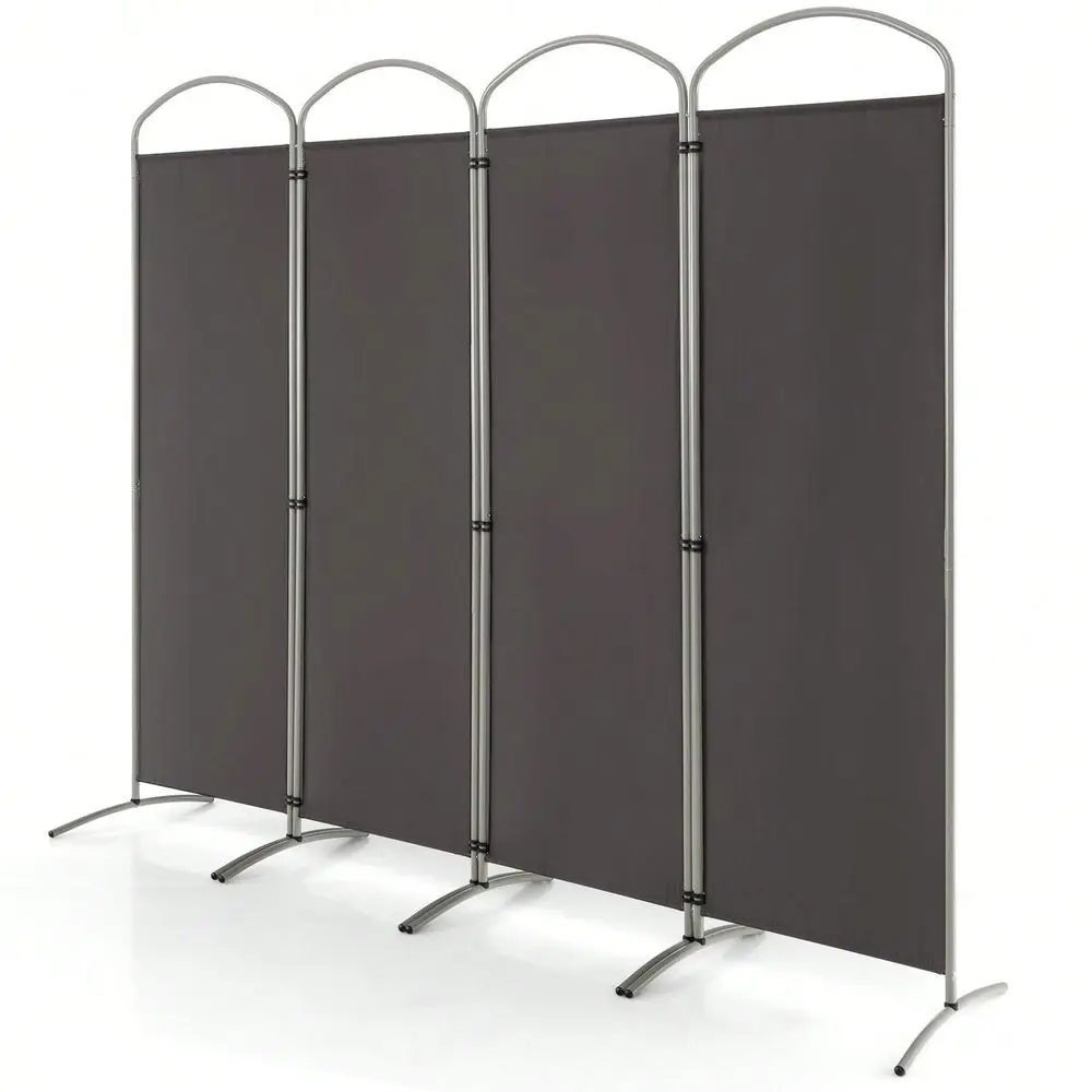 

Panels Folding Room Divider 6 Tall Fabric Privacy Screen Grey
