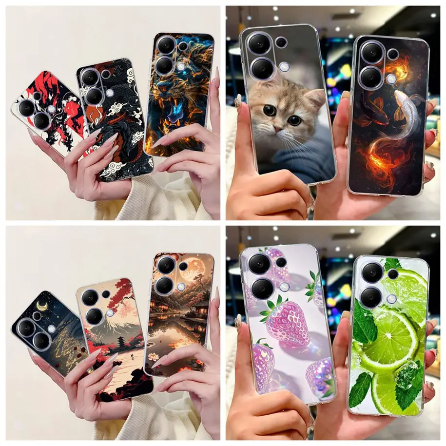 

For Xiaomi Redmi Note 13 Case Clear Silicone Cover For Redmi Note 13 Pro 4G Phone Cases Protective Fundas For Redmi Note13 Cover