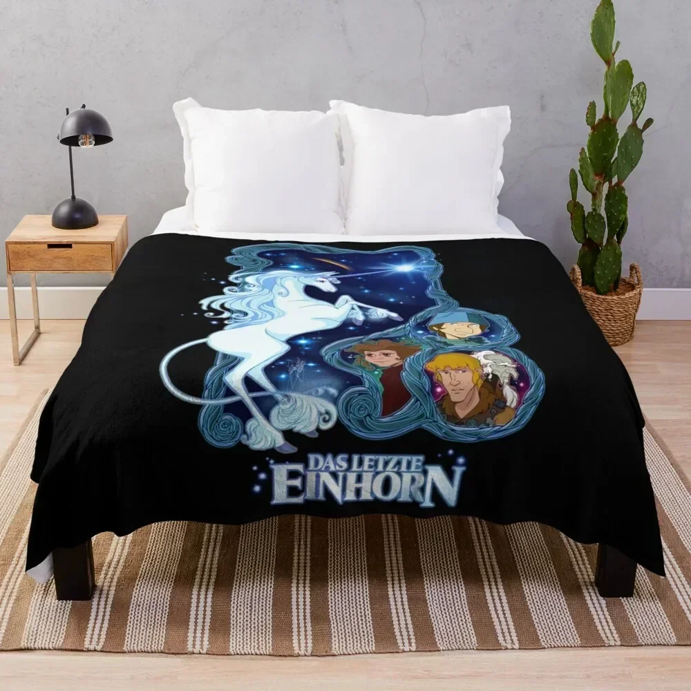 

Das letzte Einhorn - German Throw Blanket Cozy Sofa Blanket for TV Watching Napping