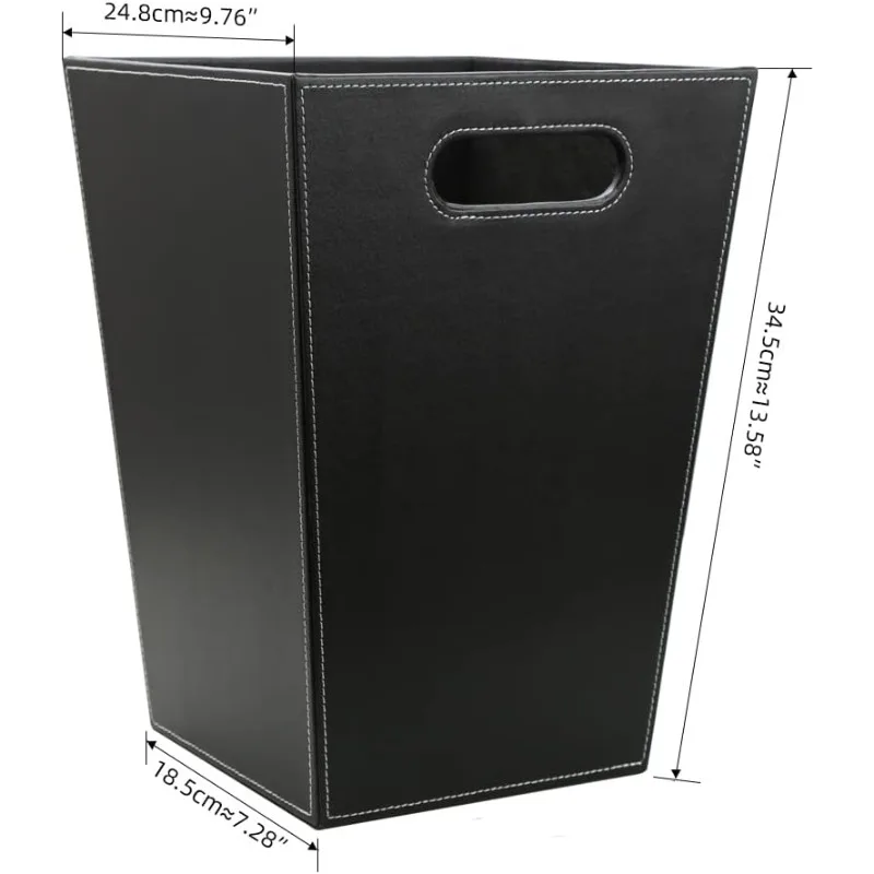 Garbage Container Bin with Handles for Bathrooms, Powder Rooms, Kitchens, Home, Office and and High Class Hotel