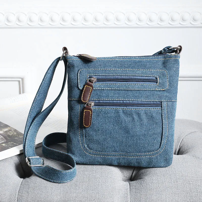 Denim Shoulder Bag Youthful Women Crossbody Tote Bag Simple Girls Handbags Messenger Bag Fashion Jeans Matching