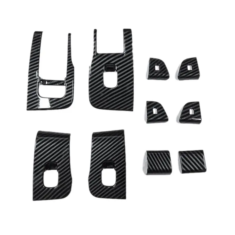 

A13Z-10 PCS Set Glass Lift Panel Button Decorative Stickers For Tesla Refresh 3 Interior Modification Replacement Parts Accessor