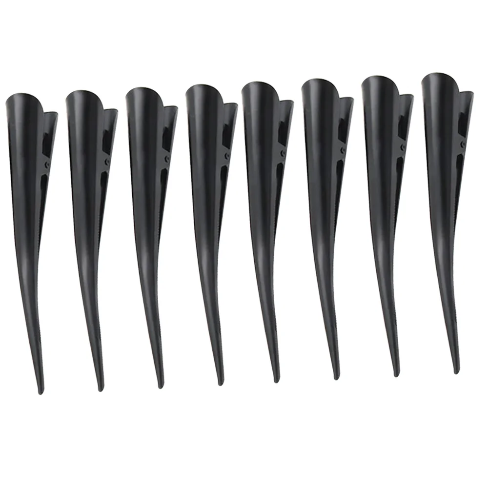 8 Pcs Large Horn Clip Hair Styling Clips Pins Partition Section Claw Salon Metal Separate