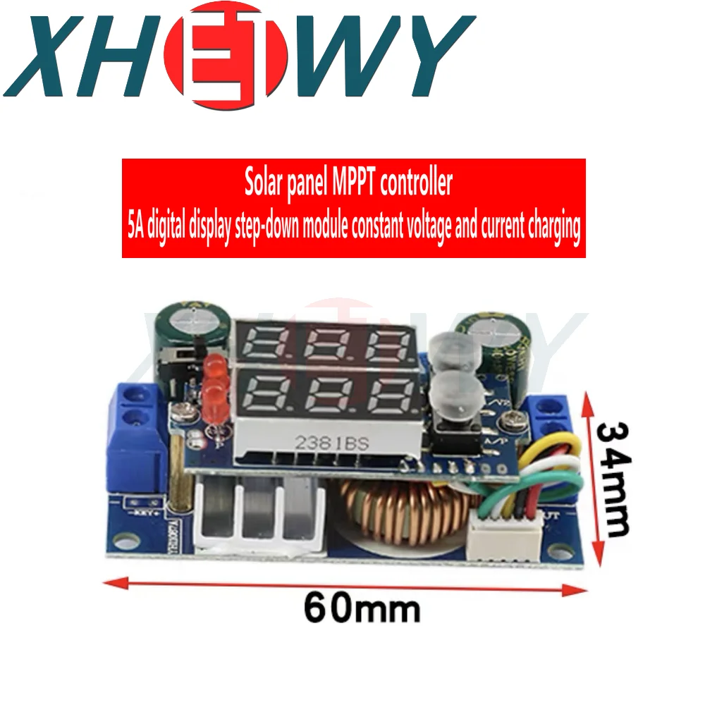 DC 6-36V 5A MPPT diodowy cyfrowy sterownik do baterii słonecznych 12V 24V DC-DC obniżający moduł zasilania ładowania CC Regulator napięcia CV