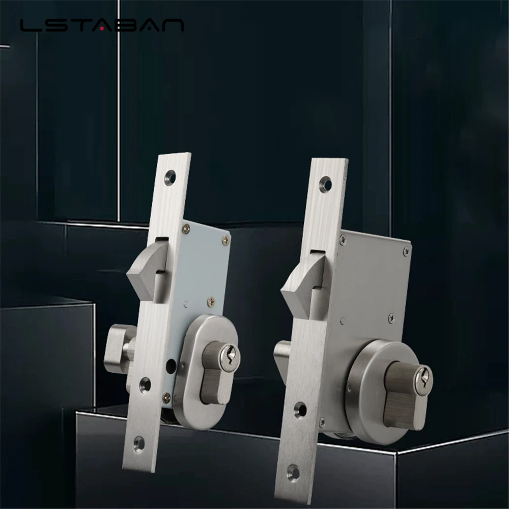 European Standard 30mm/50mm Stainless Steel Hook Lock Body Bedroom Door Lock Wooden Door Handle Inner Door Knob Lock Accessories