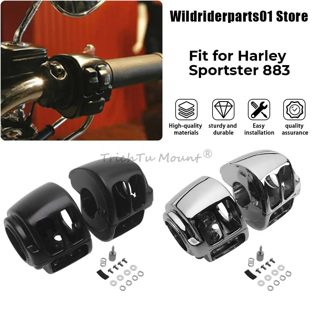 Handlebar Control Switch Housings Cover Kit Billet Aluminum 1 Pair Motorcycle Part For Harley Dyna Super Glide FXDC 96 2007-2011
