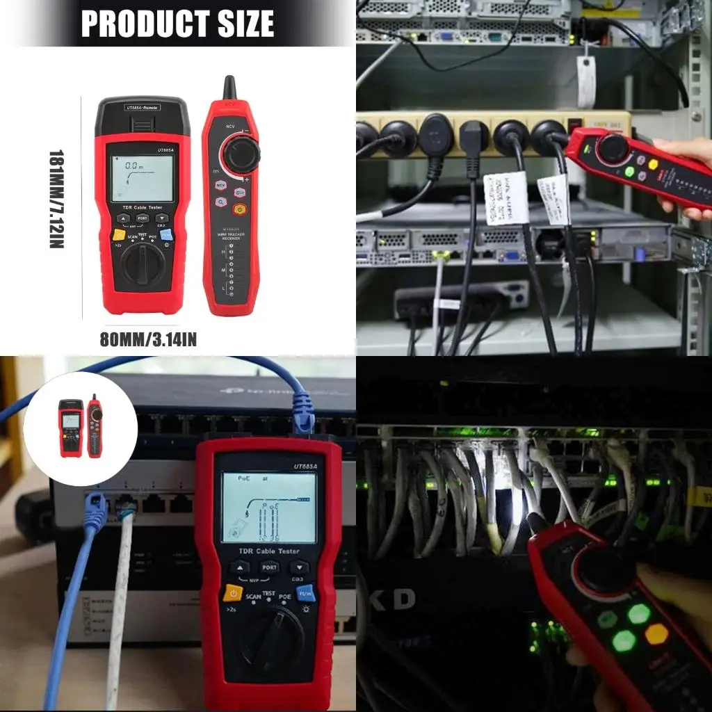 Digital Line Tester LCD Display & NCV Function for RJ45 RJ11 Cylindrical Cables high quality