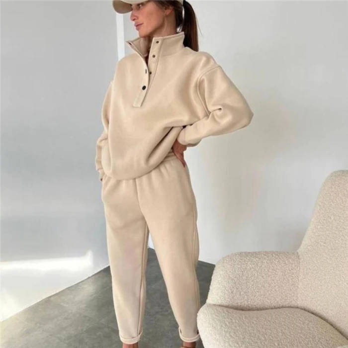 

Casual Sportswear Sweatirt Pants Set e Trasuit Long Sve Polyester Long Pants Two-Piece Set for Women 8-25 Years Old