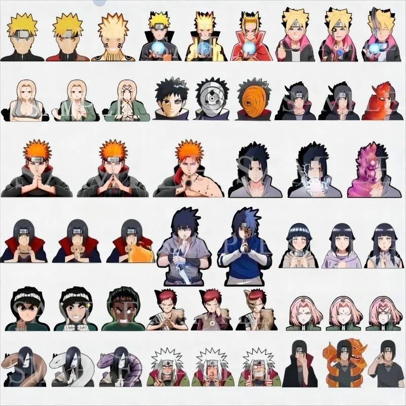 Anime Naruto Sasuke Naruto 3D Illusion Stickers Cartoon Creative PET Stickers Fashion Phone Case Car Decoration Stickers