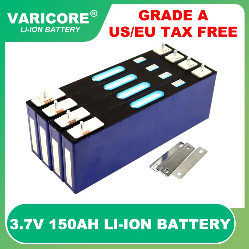 Grade A 3.7v 150Ah Lithium battery Power cell for 3s 12v 24v 36v 48v electric vehicle Off-grid Solar Wind Large single Tax Free