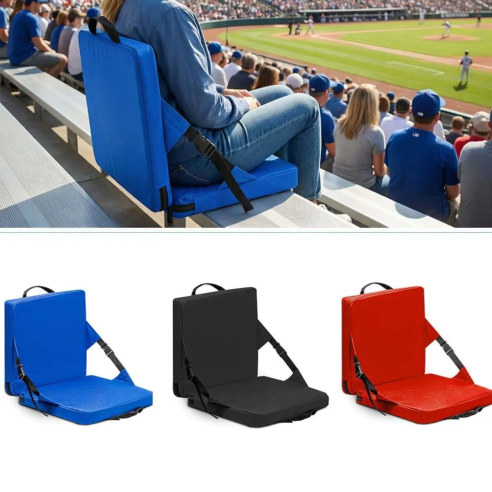 

Thick Cotton Foldable Camping Chair Durable Construction Soft Sponge Cushion Beach Chair Cushion Storage Space Not Easy Fall