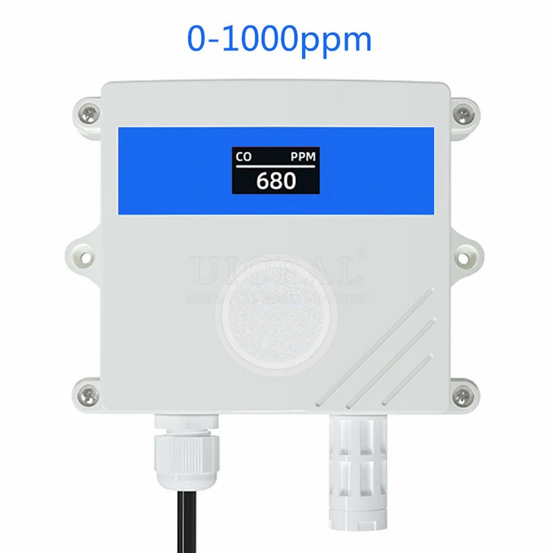 

CO Sensor Alarm Soot Gas Pollution Detector Analog Carbon Monoxide Gas Sensor 0-1000ppm RS485 0-5V 0-10V 4-20mA Output