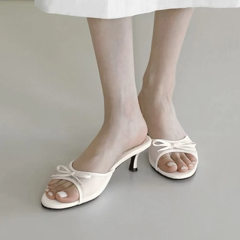 

2026 Women Summer New Brand High Heel Sandals Versatile Simple Slim Heel Sandals Slippers