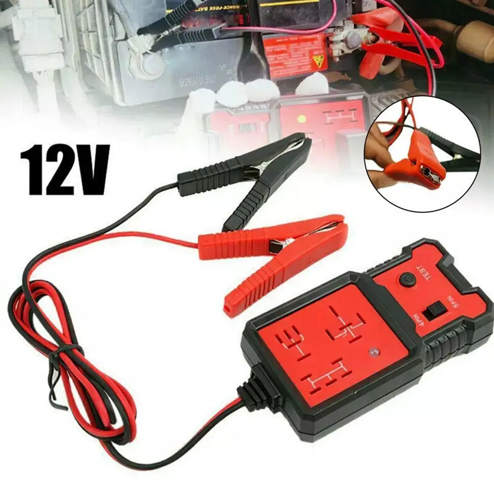 Car Relay Tester Universal 12v Car Battery Checker Tester Tester Relay Voltage Indicator Light Electronic Led Automotive C1q0