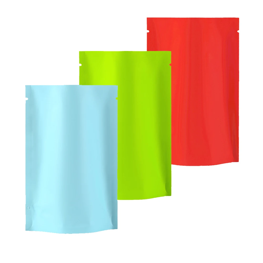 

100Pcs 10x15cm Open Top Stand Up Pouch , Smell Proof Heat Seal Coffee Packaging Aluminum Foil Doypack Mylar Bag