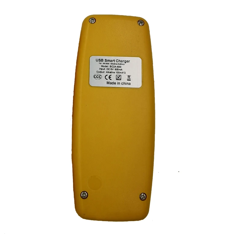 Carregador de Bateria Inteligente USB, Carregador Inteligente de Bateria Alcalina, Display LED, Em Especial, 2 Slots, LR6, AA, LR03, AAA, 1.5V