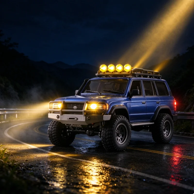 FMS 1/18 Toyota Land Cruiser LC80 RC Crawler 4WD Off-Road Simulation Electric Rock Crawler RTR Hobby Grade RC Car Model