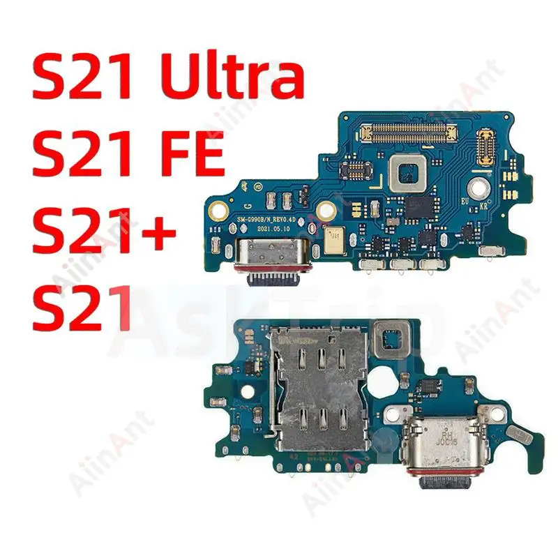 Aiinant USB Port Charging Board Dock Connector Charger Flex Cable For Samsung Galaxy S21 Ultra Plus FE G991B G991N G991U G996B