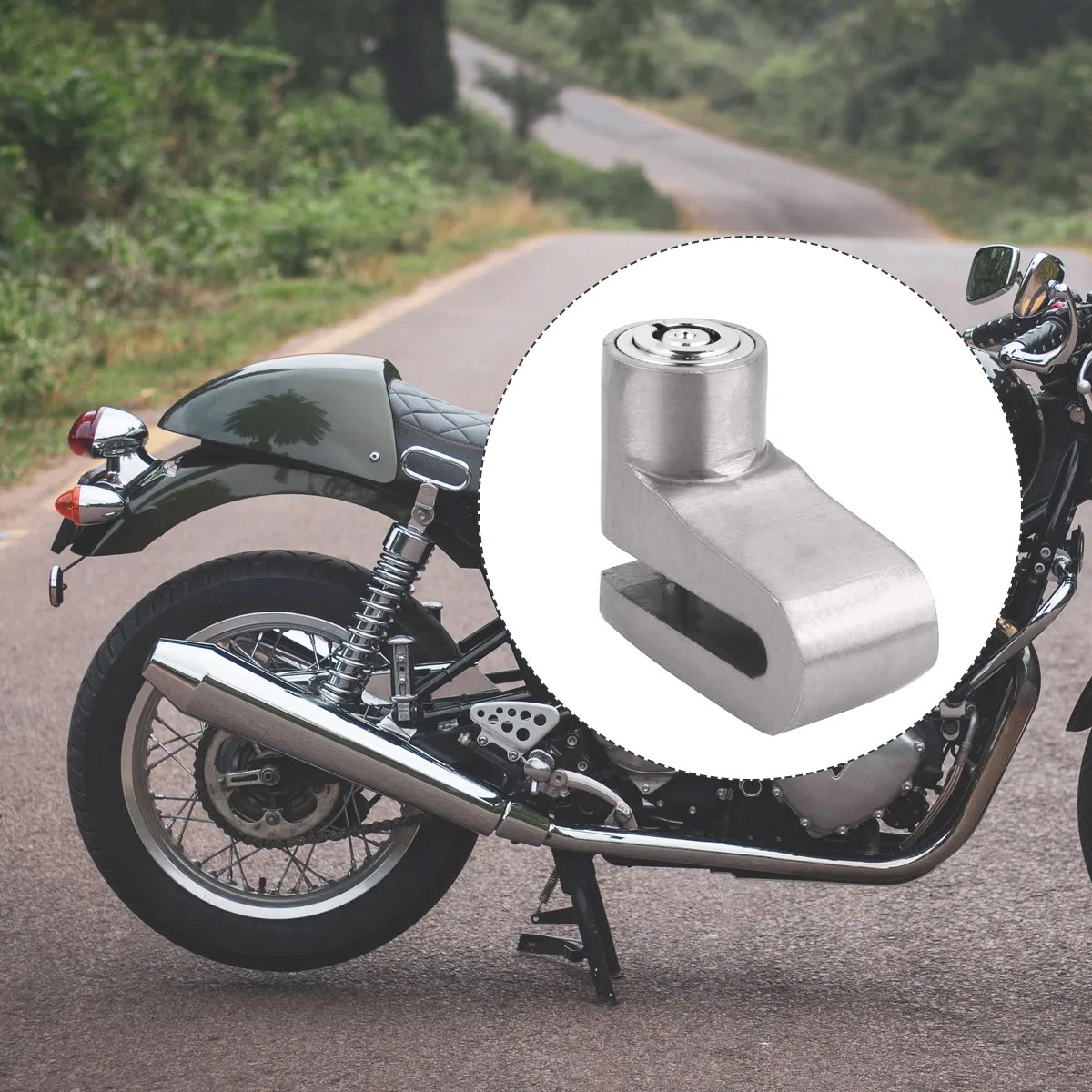 

Motorcycle Disc Brake Lock Motorbike Padlock Aluminum Alloy Anti Theft for Scooter