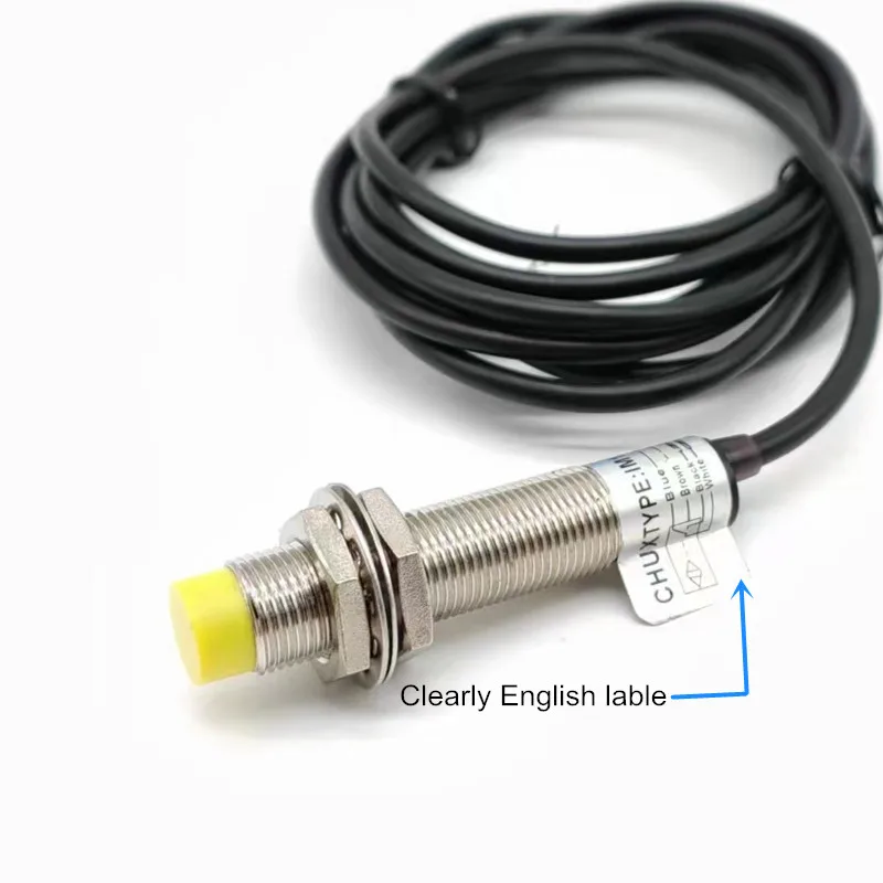 CHUX M12 NPN Non-Flush Type Inductive Proximity Sensor Switch DC 24V 4mm Detect Distance NO/NC Motion Sensors