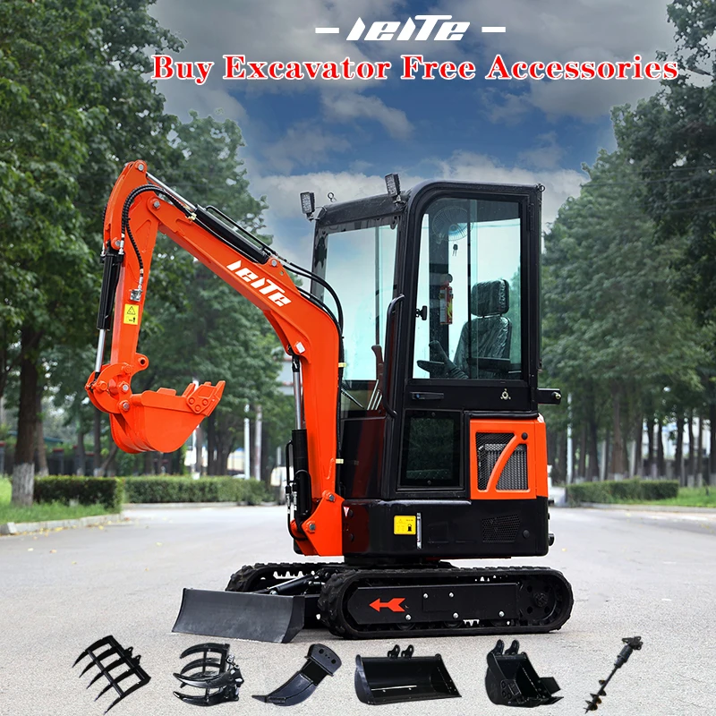 Cina prezzo di fabbrica piccoli escavatori cingolati idraulici escavatore da 1.5 tonnellate 1500kg Mini escavatore Bagger piccolo escavatore in vendita