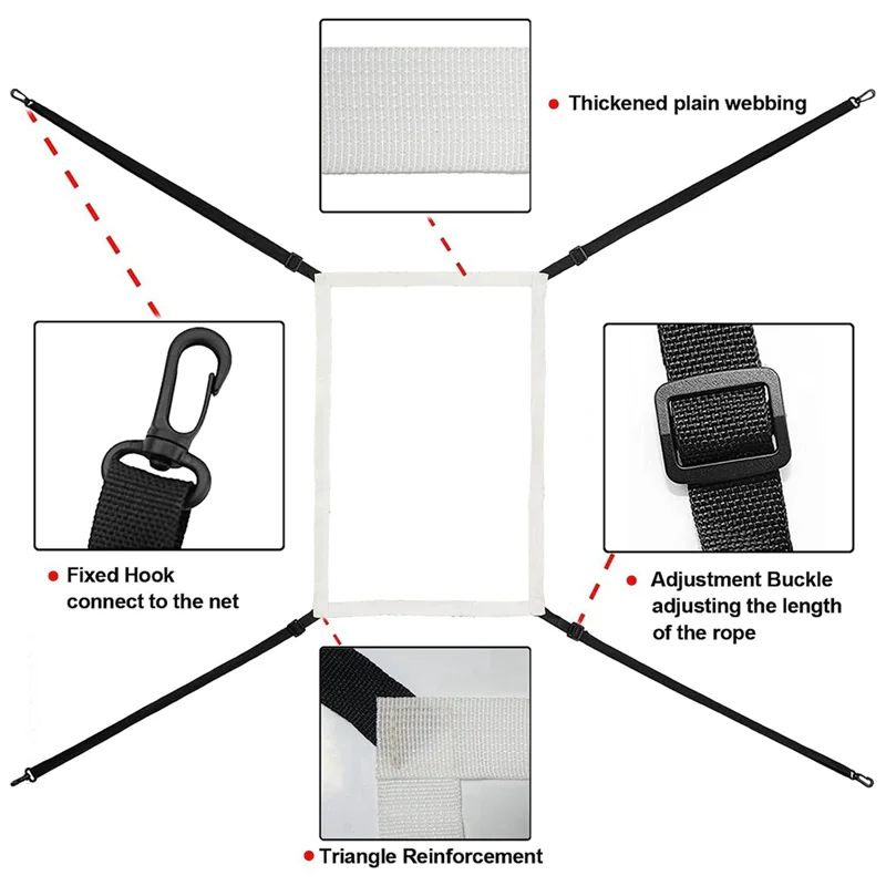 Adjustable Strike Zone Target for Baseball Net Practice Throwing and Hitting with Accuracy,for 6X6,7X7 or 8X8 Foot