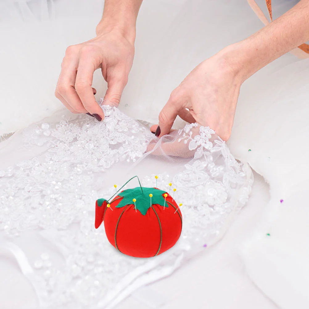 

12 Pcs Pin Cushion Tomato Household Needle Decorative Sewing Tool Convenient Holder Small