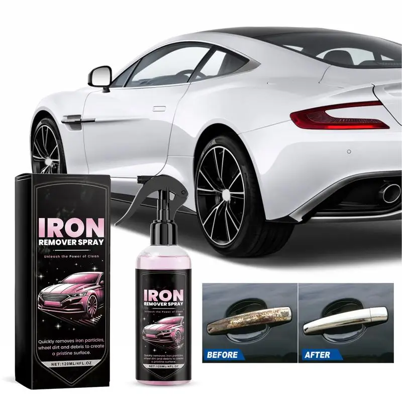 

120ML Iron Remover All-in-One Formula for Cleaning Iron Fall and Wheels cleaner Removes iron particles in paint anti-rust spray