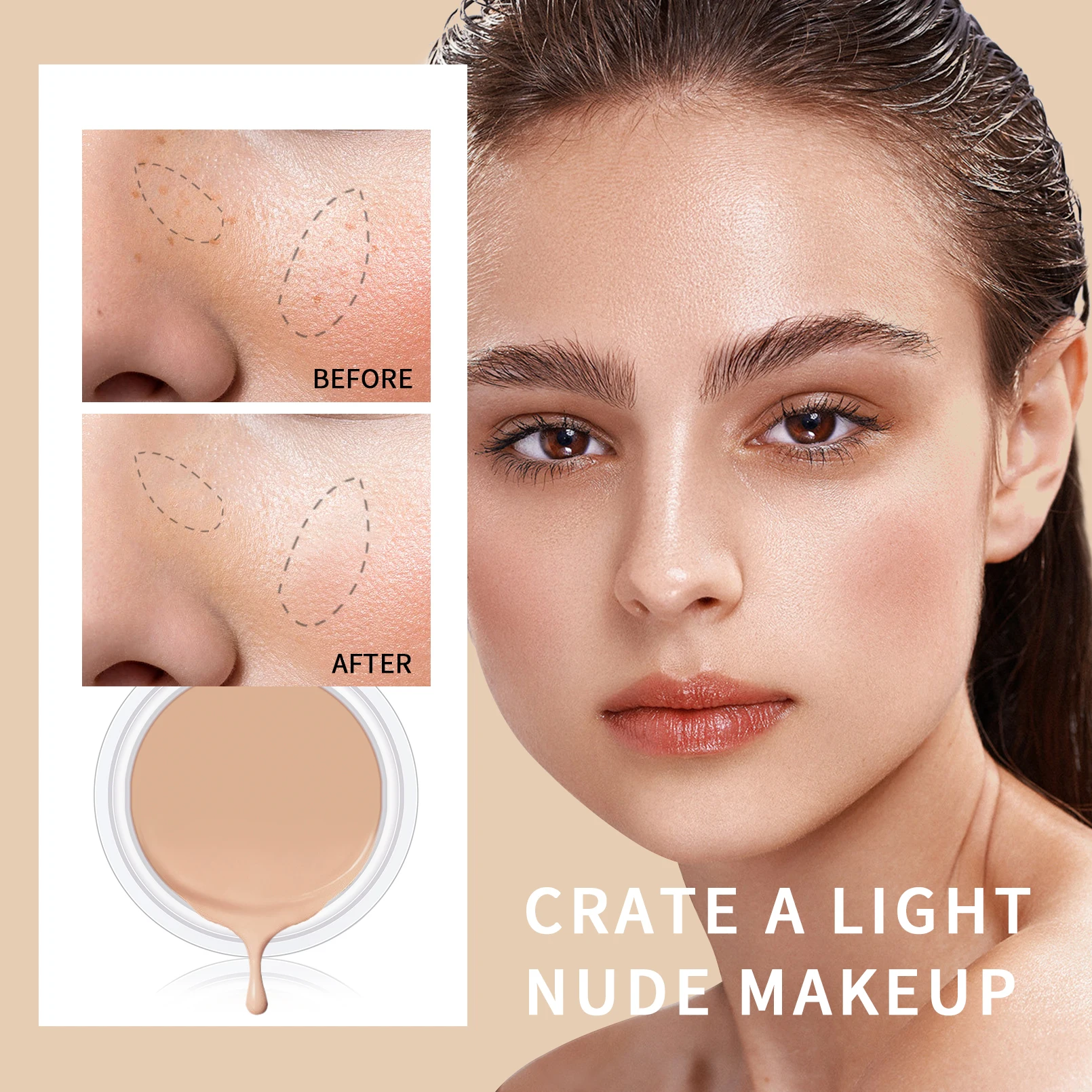 High Definition Concealer Waterproof Full Coverage Concealer For Tattoos Scars Natural Finish Foundation All Skin Tones Types