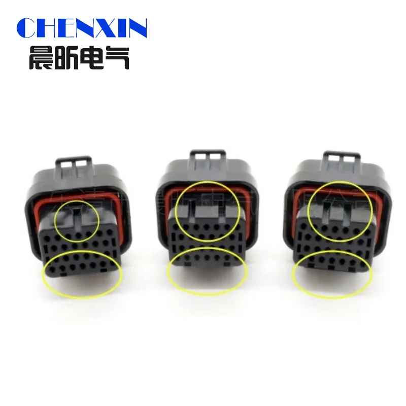 26 Pin 3-1437290-7 1473416-1 SUPERSEAL 3/4/5 slots electrical female or male Straight PCB wire to board connector ECU plug