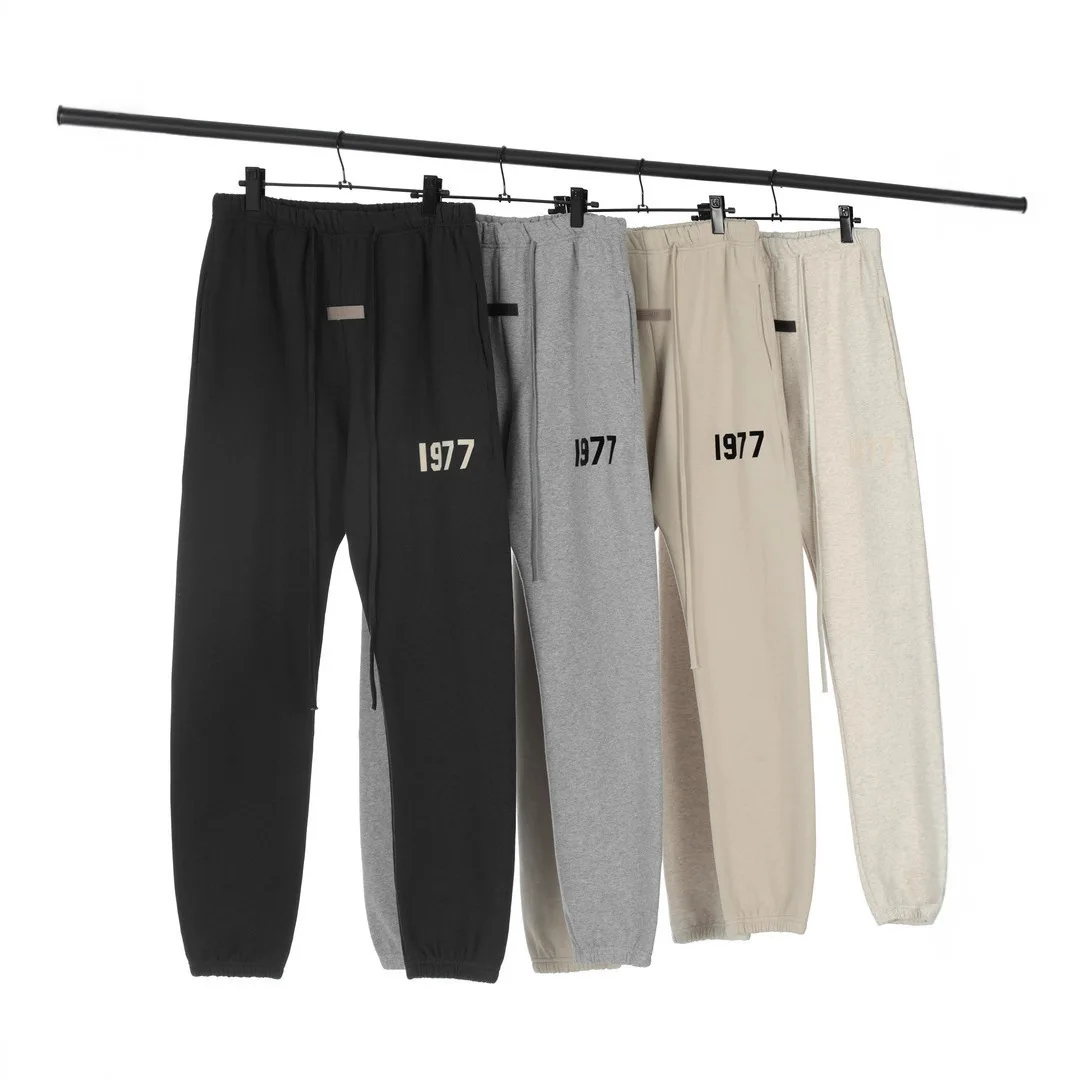 Essentials 1977 Printed Drawstring Sports Sweatpants Loose Fit Men's Women's
