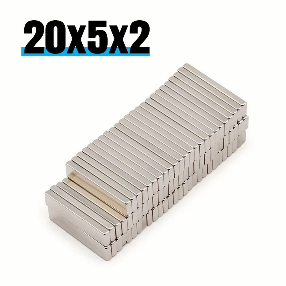 

20x5x2mm Neodymium Magnet NdFeB Permanent Magnetic imanes N35 Super Strong Block Powerful Refrigerator Magnets