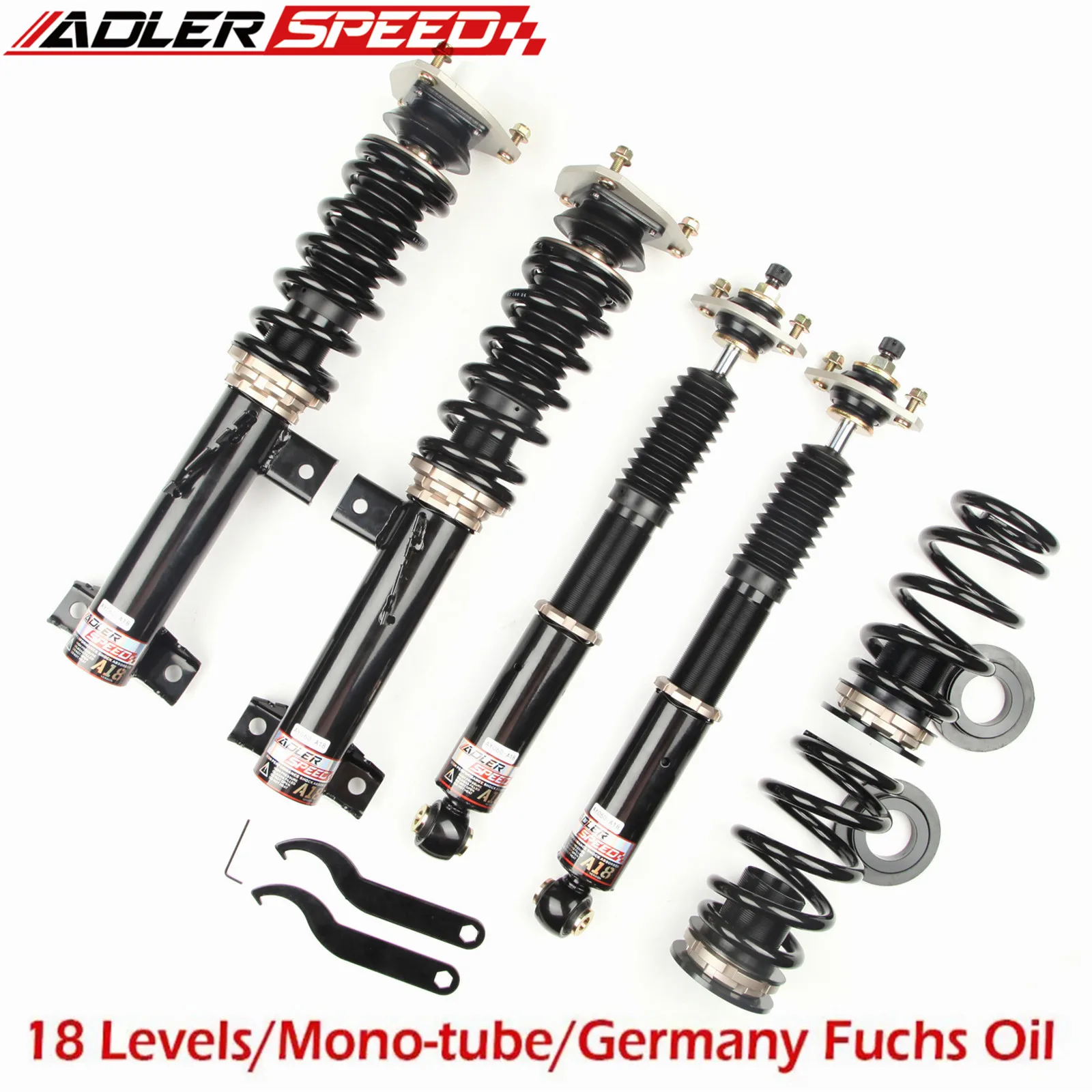 

ADLERSPEED 18 Way Damping Adjustable Coilovers Suspension Kit For 92-99 BMW 3-Series E36