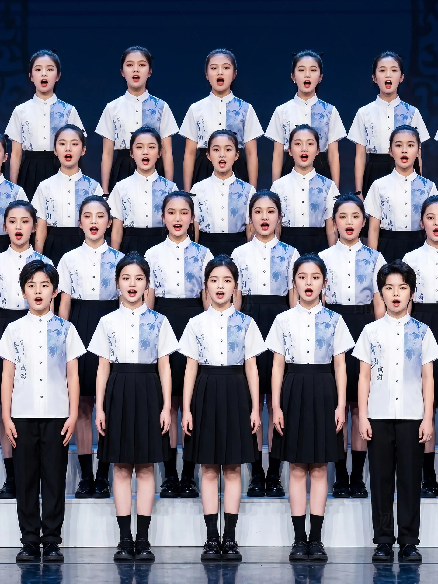 

Children's Performance Outfit Chorus Primary Middle School Girls' National Speech Competition Costume Traditional Ethnic Stag...