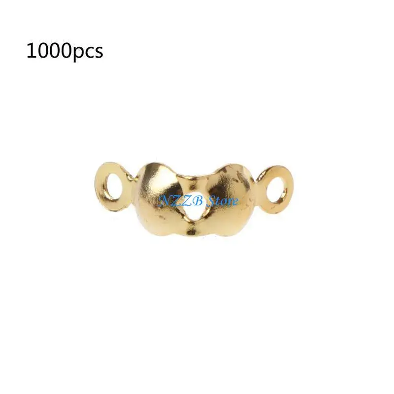 

T21F 1000 шт. раскладушка из бисера с узлами, двойные закрытые петли, фурнитура для ювелирных изделий «сделай сам»